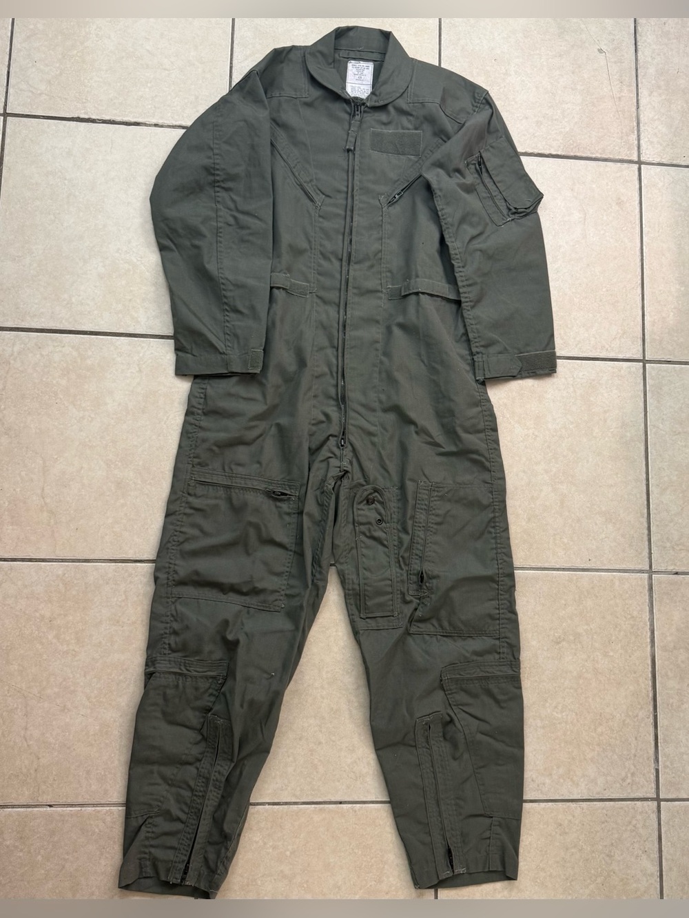 Summer Flight Suit CWU-27/p Flyers Coveralls 42R NSN# 8415-01-043-9528 USAF